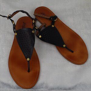 LUCKY BRAND WOMENS 9.5 SANDALS SLIPPERS SHOES Black Brown